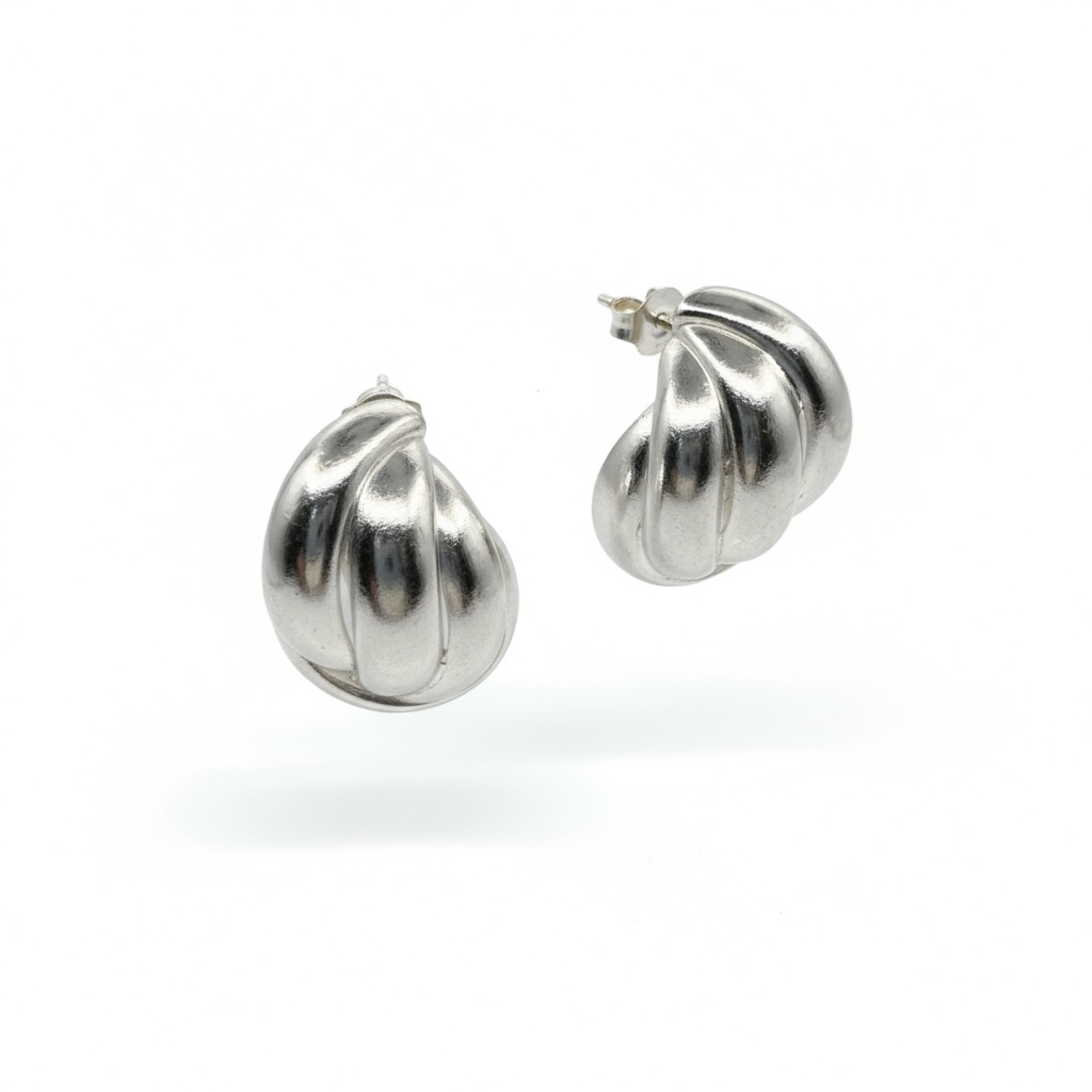Chunky Silver Earrings