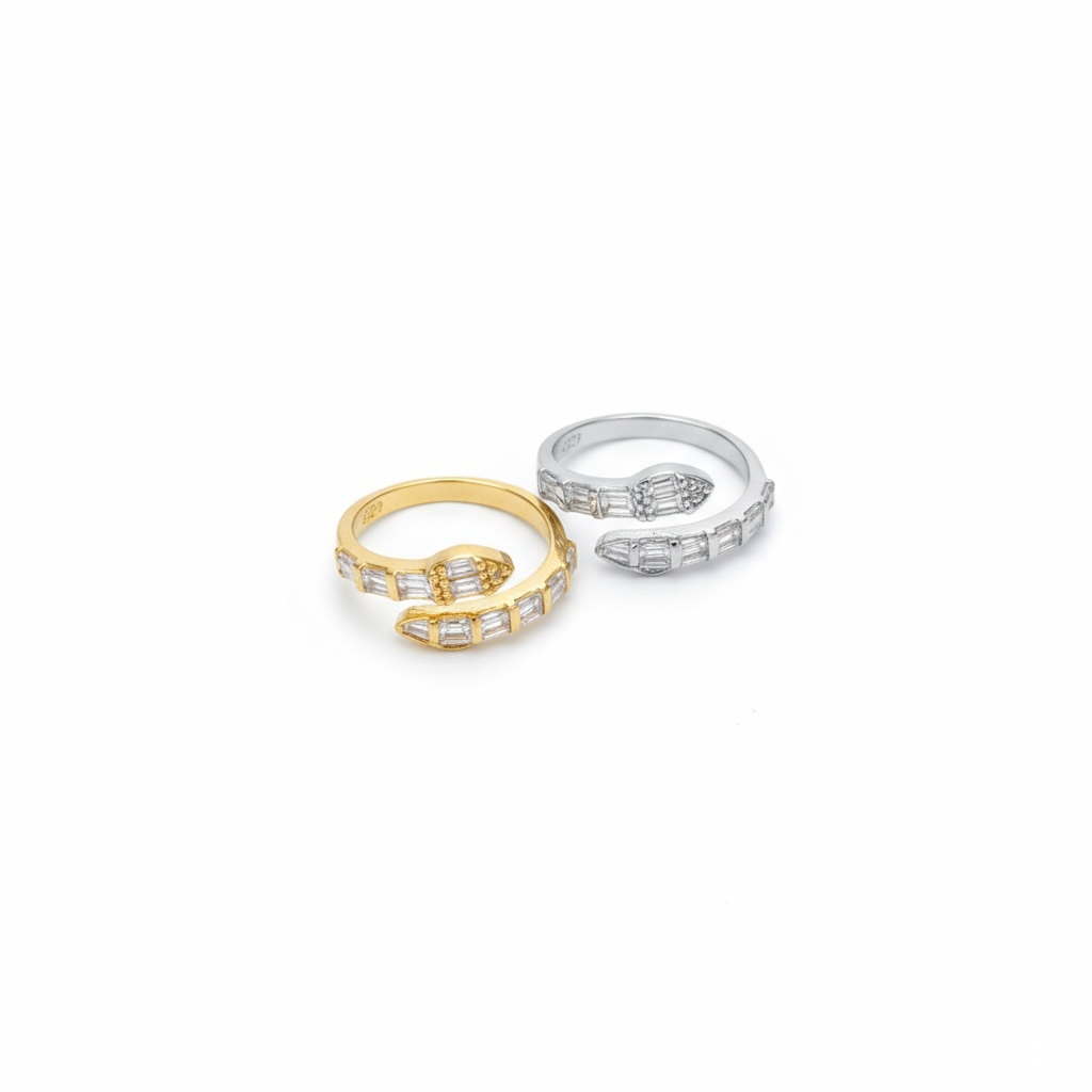 CZ snake ring