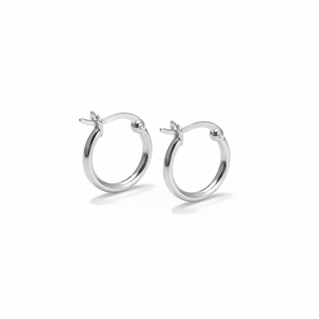 Small Silver Hoops