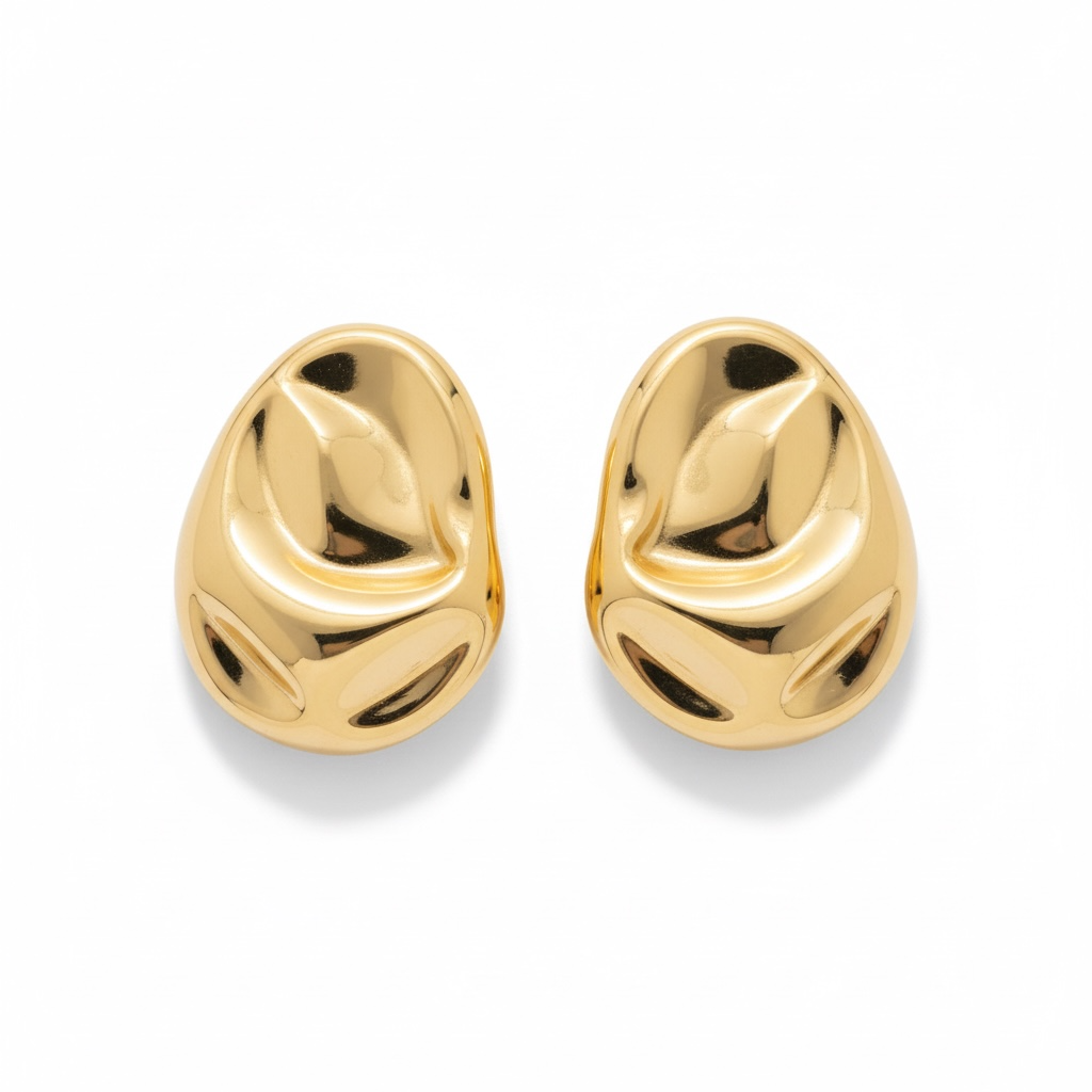 Large Hammered Statement earrings