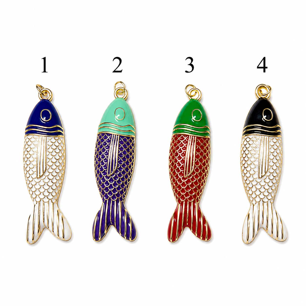 Colorblock Fish Charms