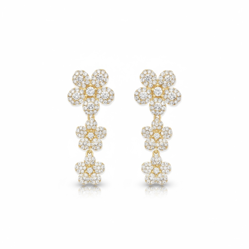Hanging Flower Earrings