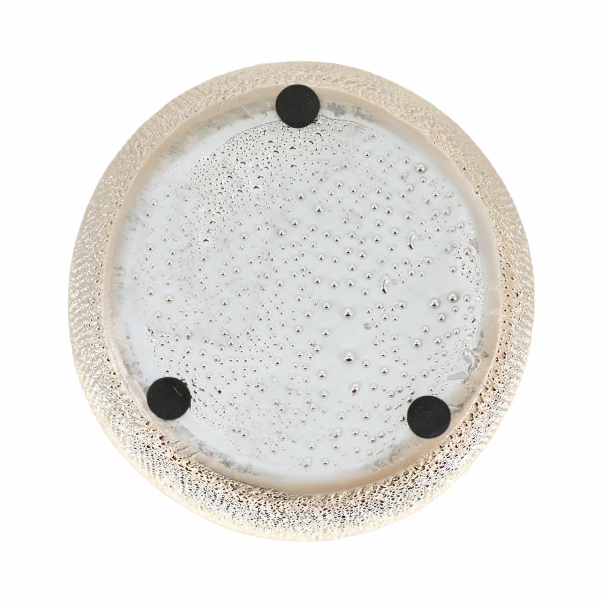 Decorative Vase - Silver Ceramic Teardrop Textured, 12 in.