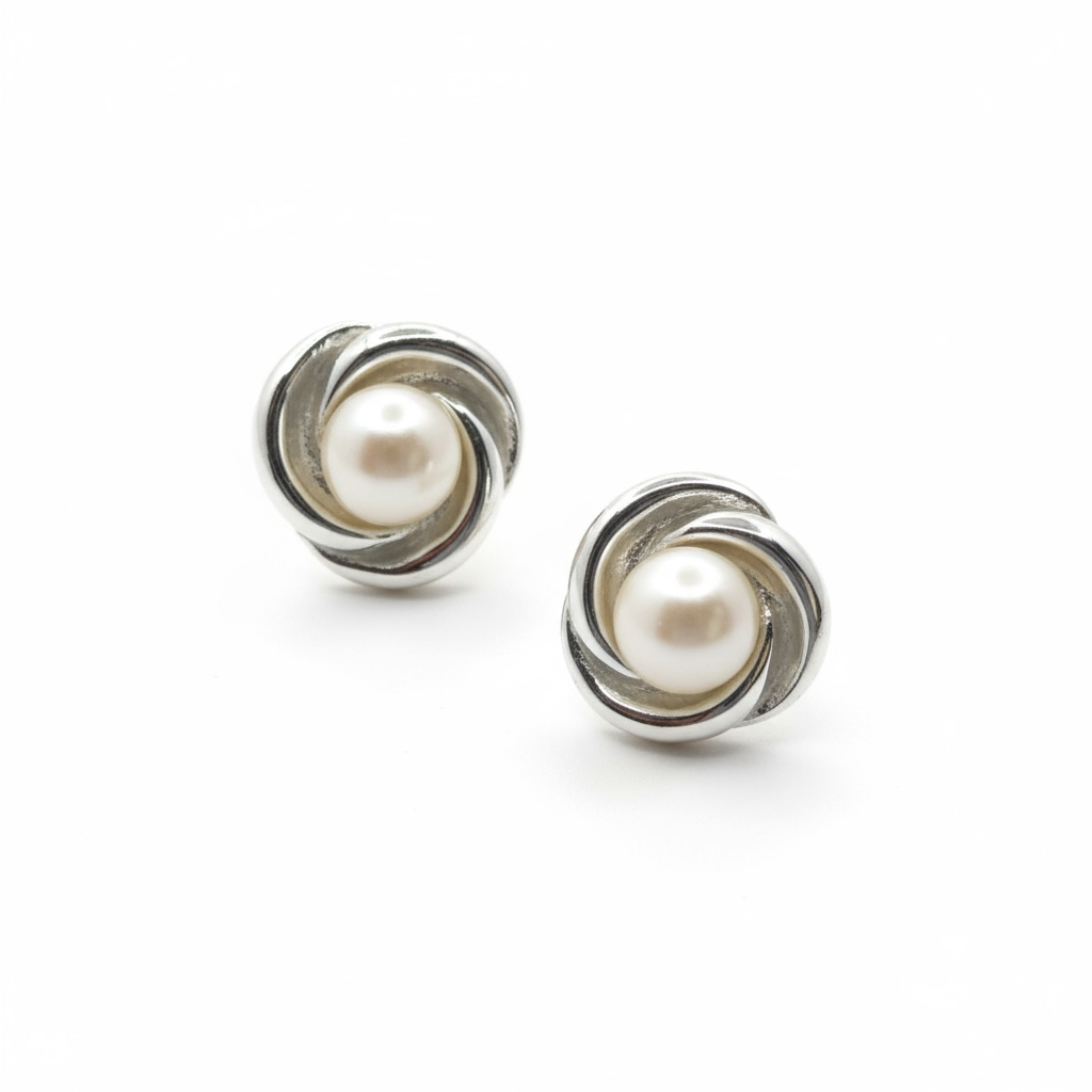 Sterling Pearl Studs