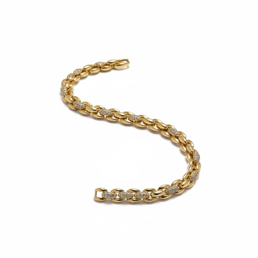 Gold link bracelet