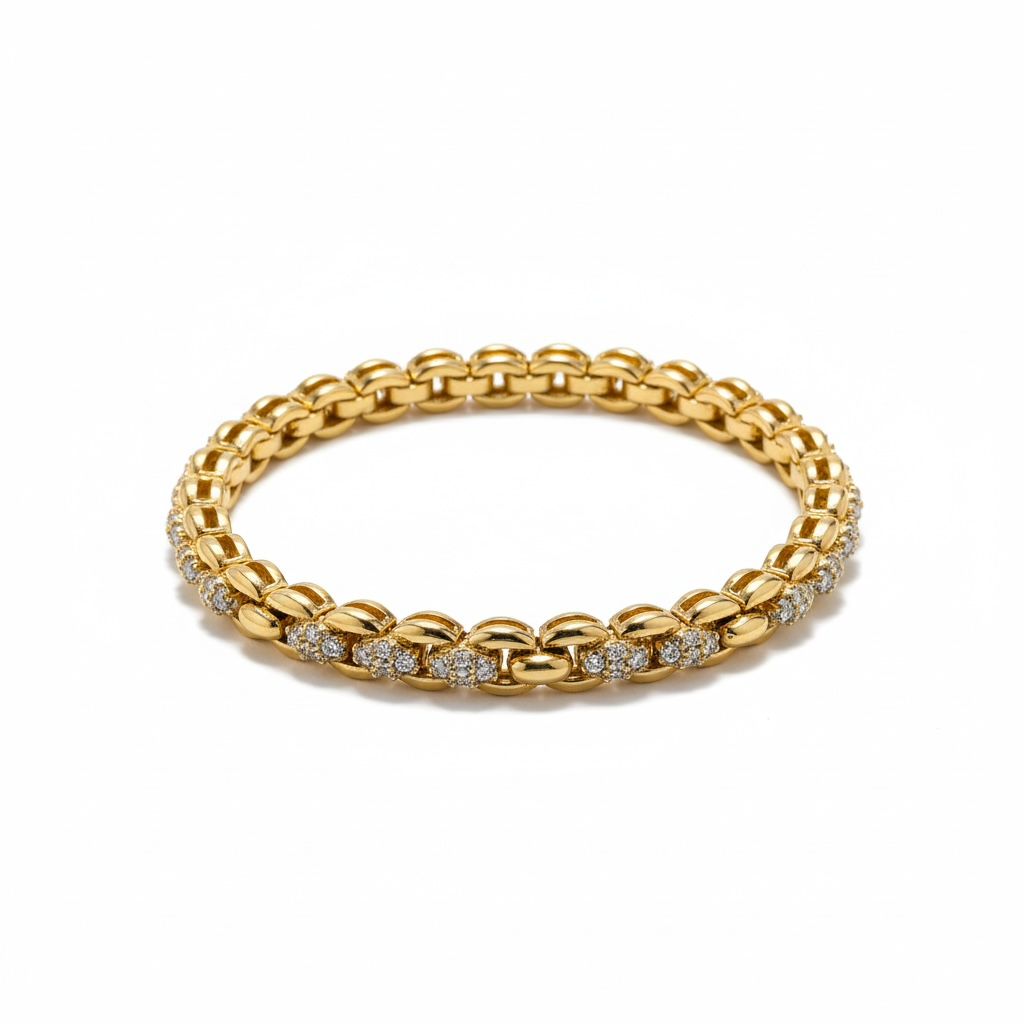 Gold link bracelet