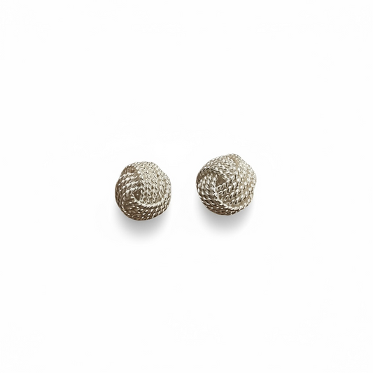 Love Knot Silver Studs