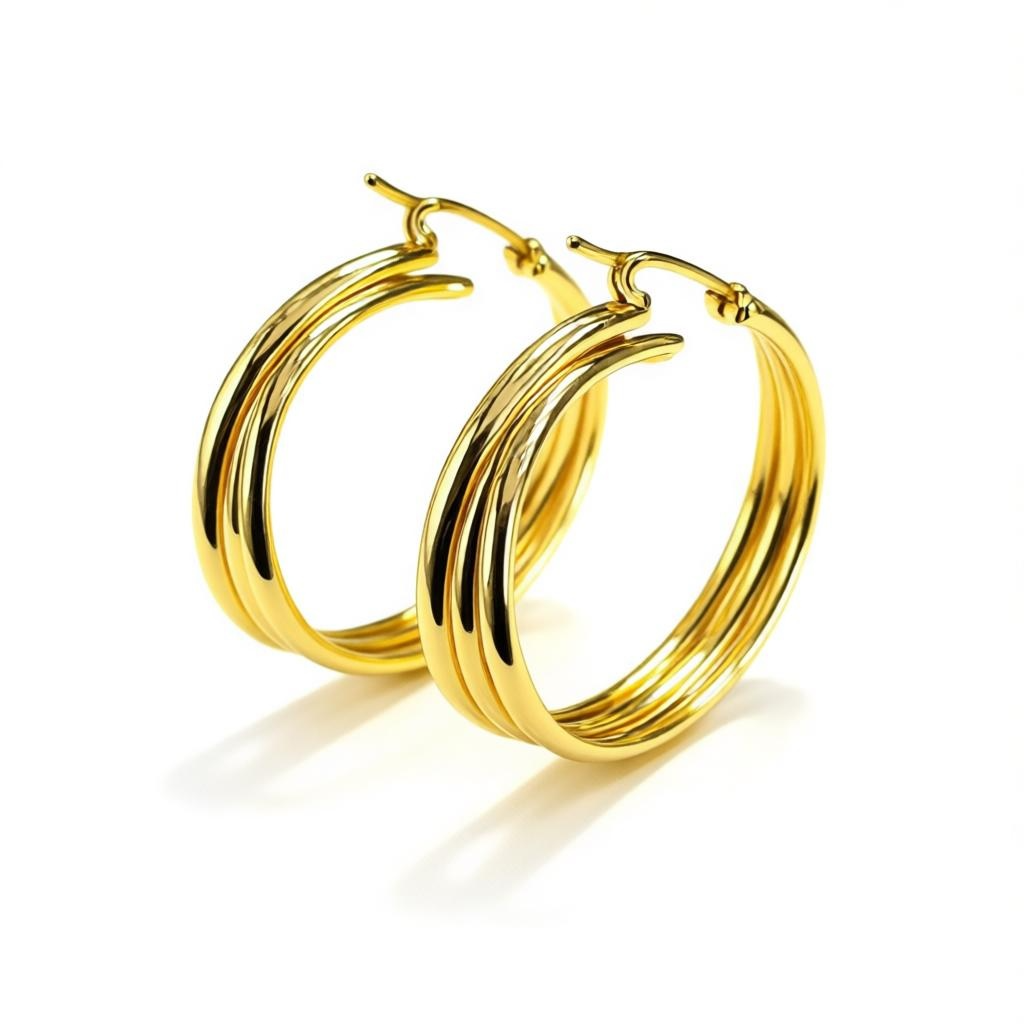 Triple Hoop Earring