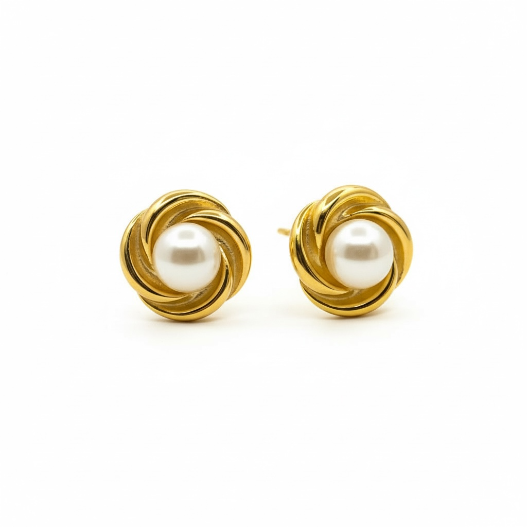 Sterling Pearl Studs