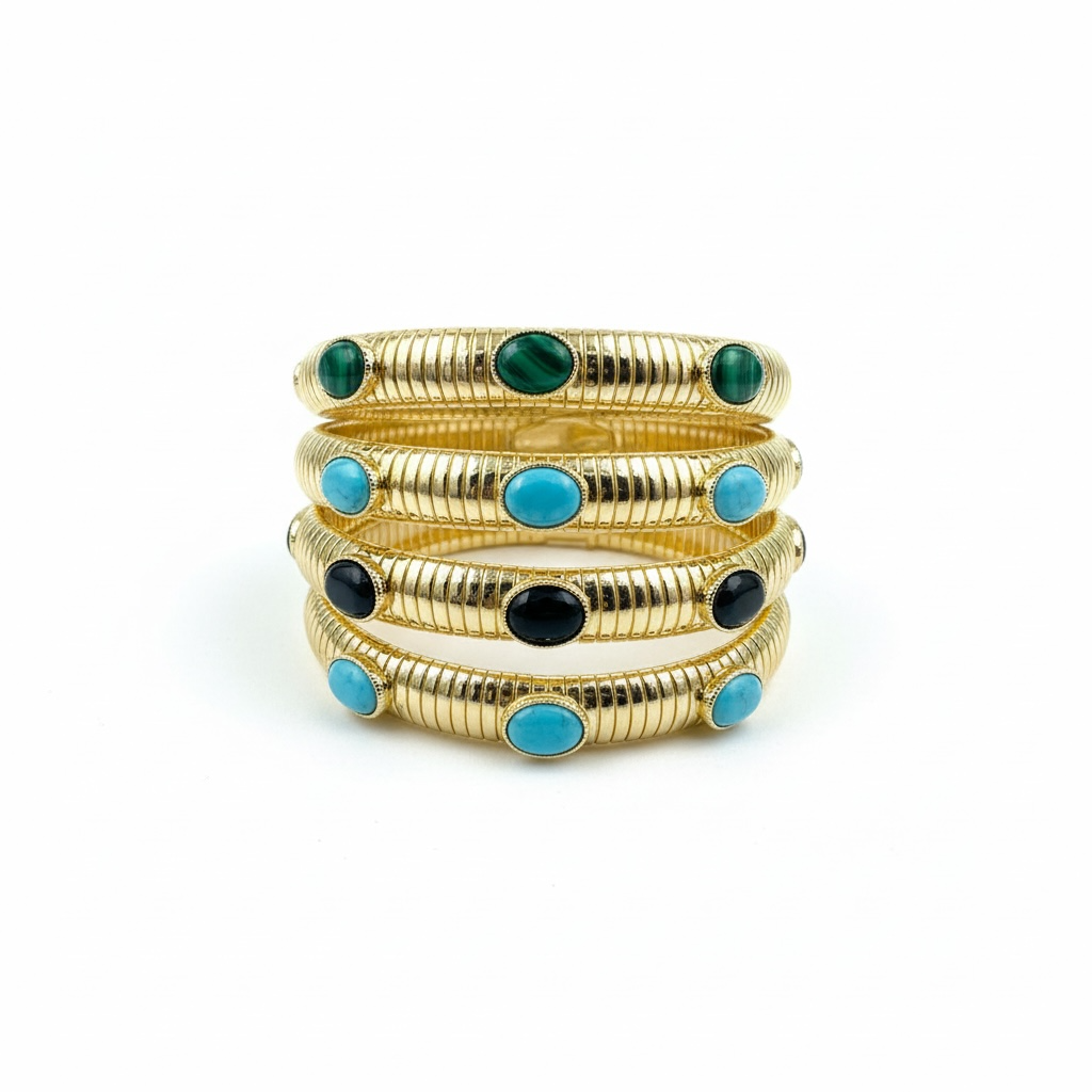 Brass Ribbed Bangles