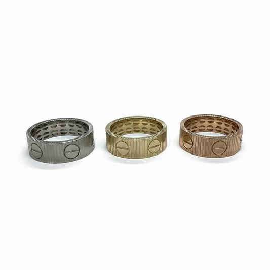 Ribbed Gold Rings