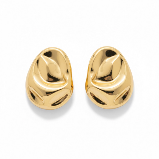 Large Hammered Statement earrings