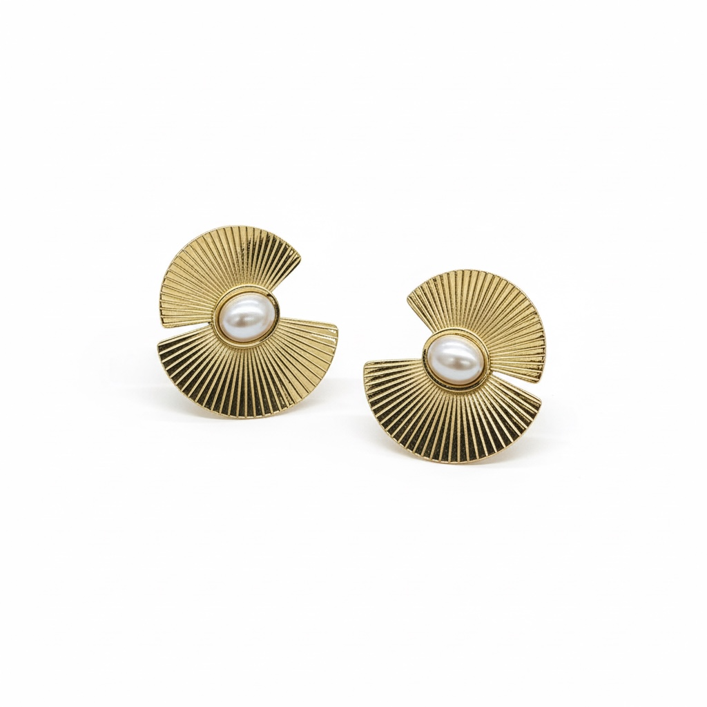 Pearl Fan Earring