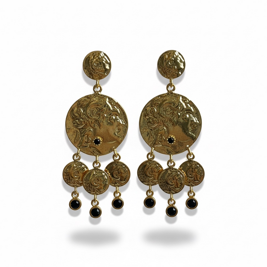 Large Vintage Inspired Dangling Earrings