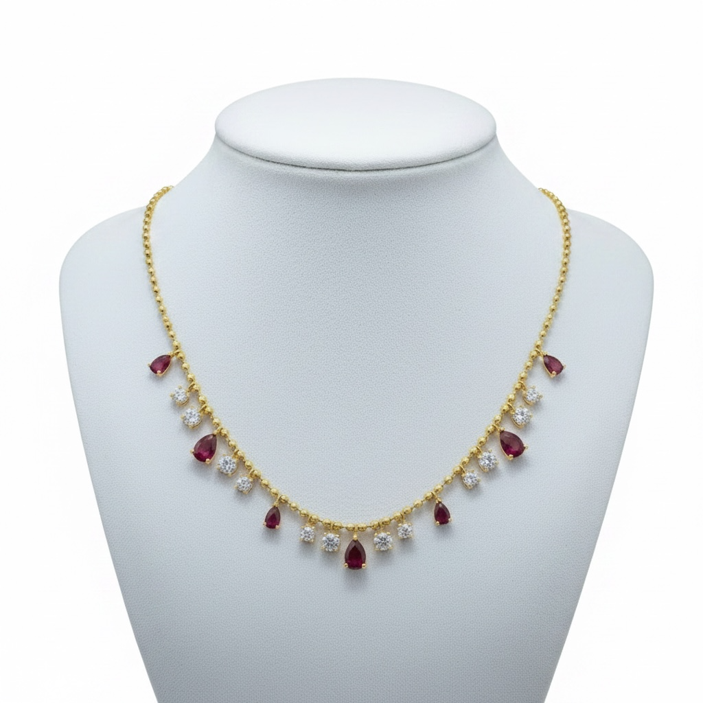 Ruby Diamond Necklace