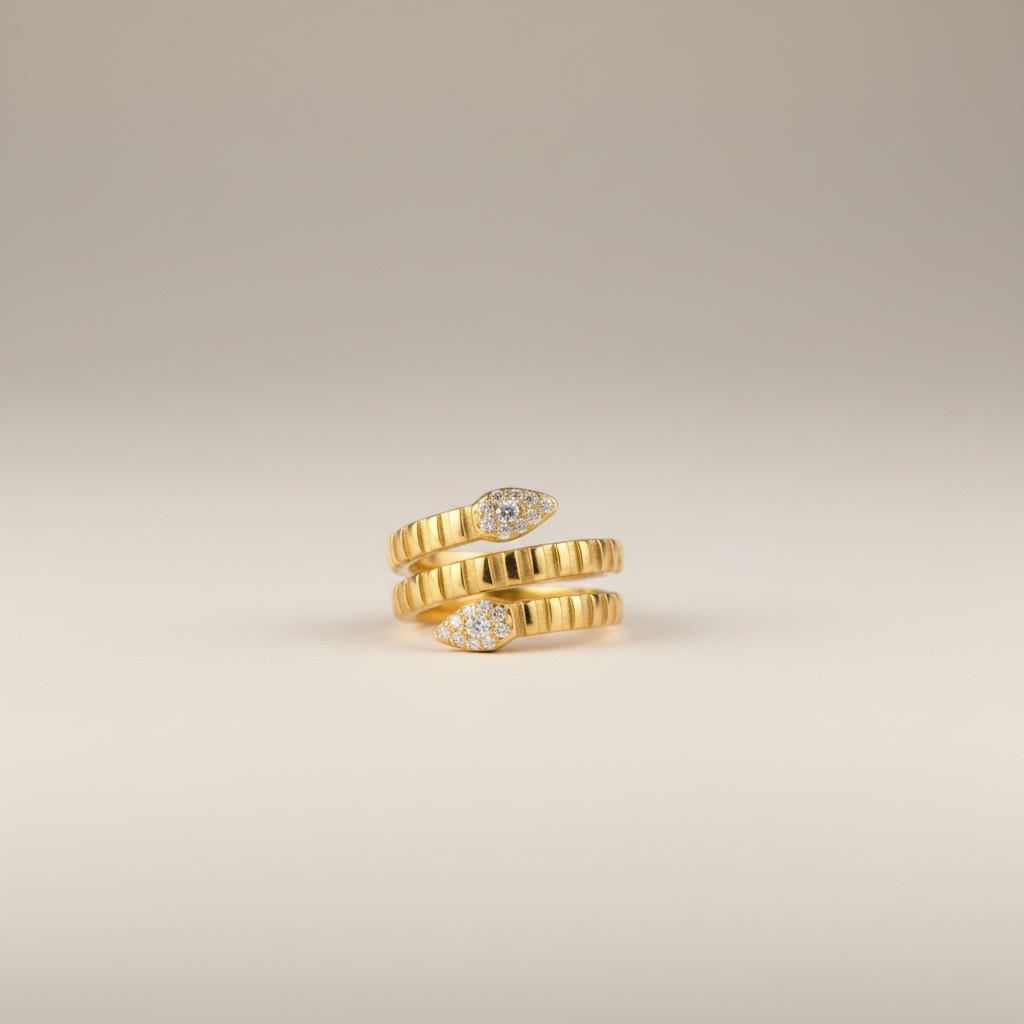 CZ Snake Ring