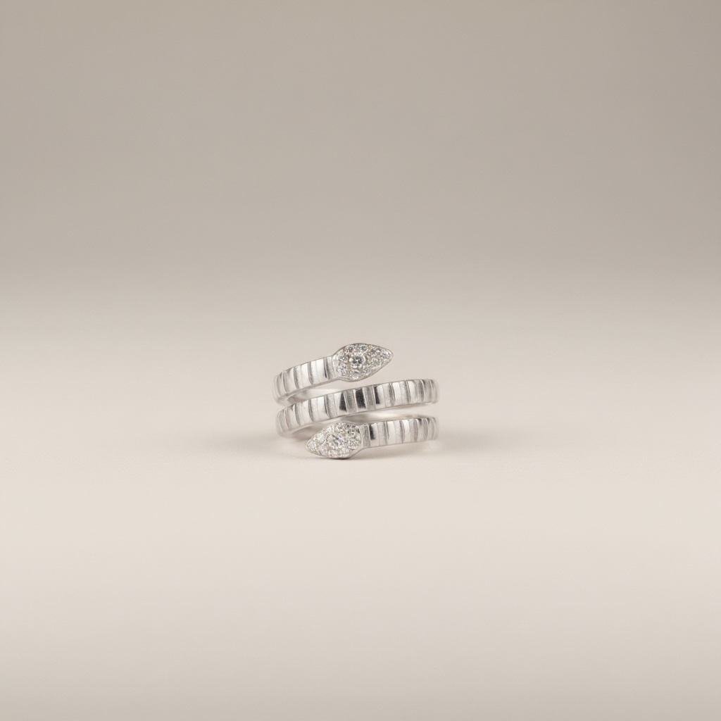 CZ Snake Ring