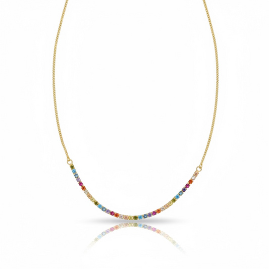 Rainbow Tennis Necklace