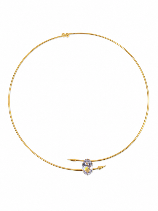 CZ Pear Round Necklace