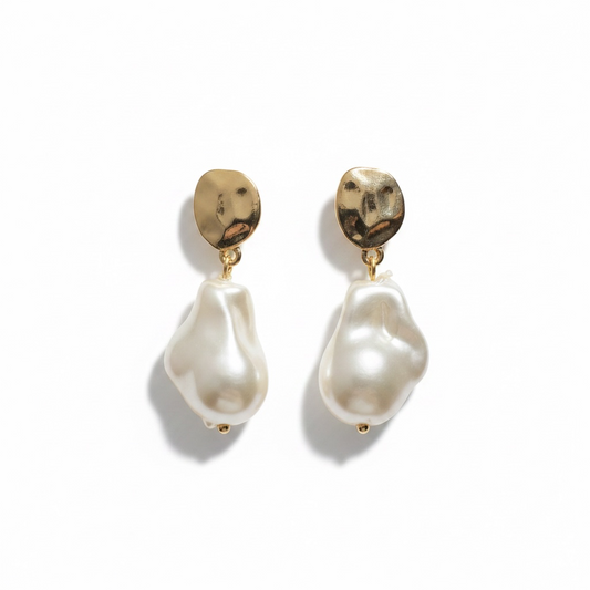 Drop Pearl Statement Earrings