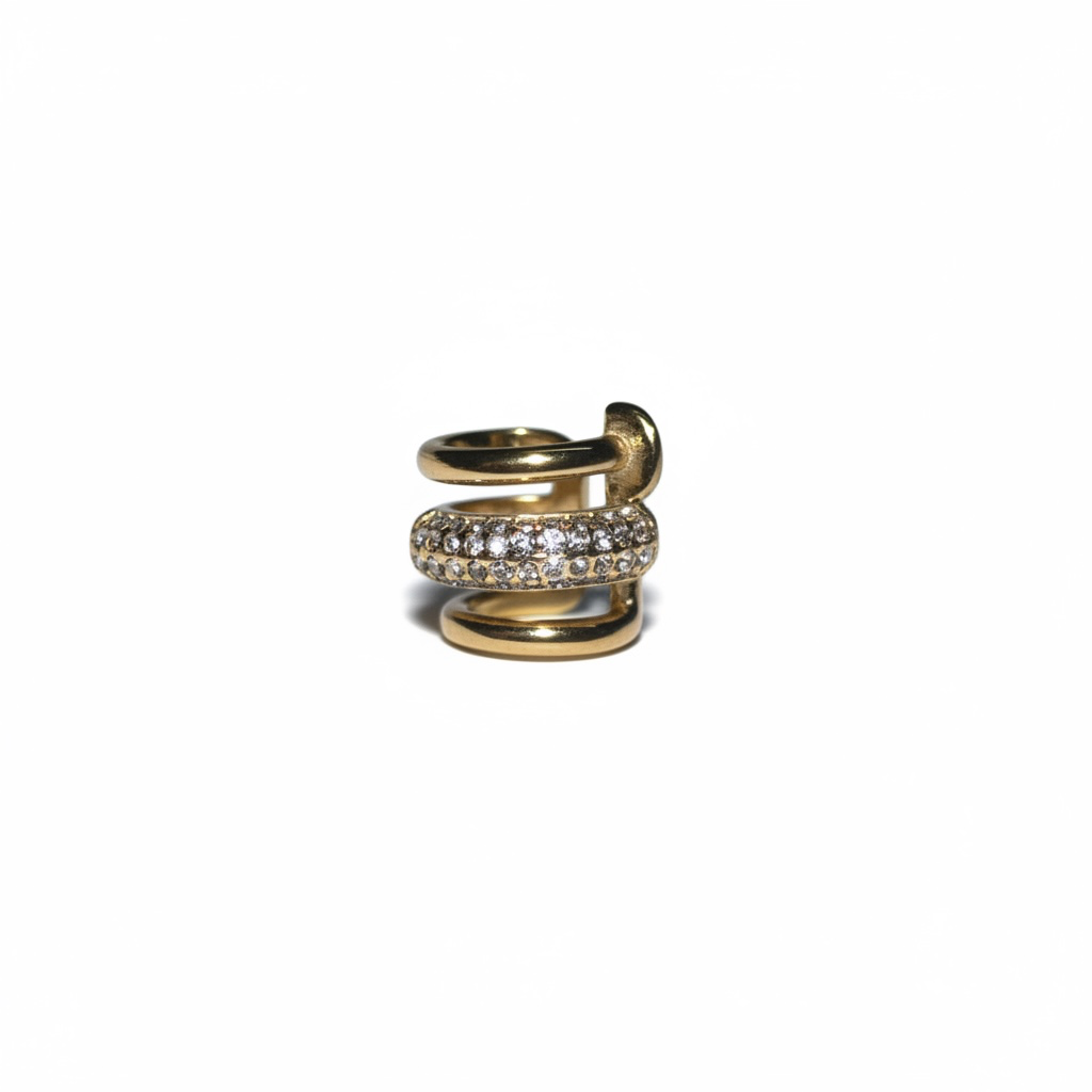 Pave Nail Ear Cuff