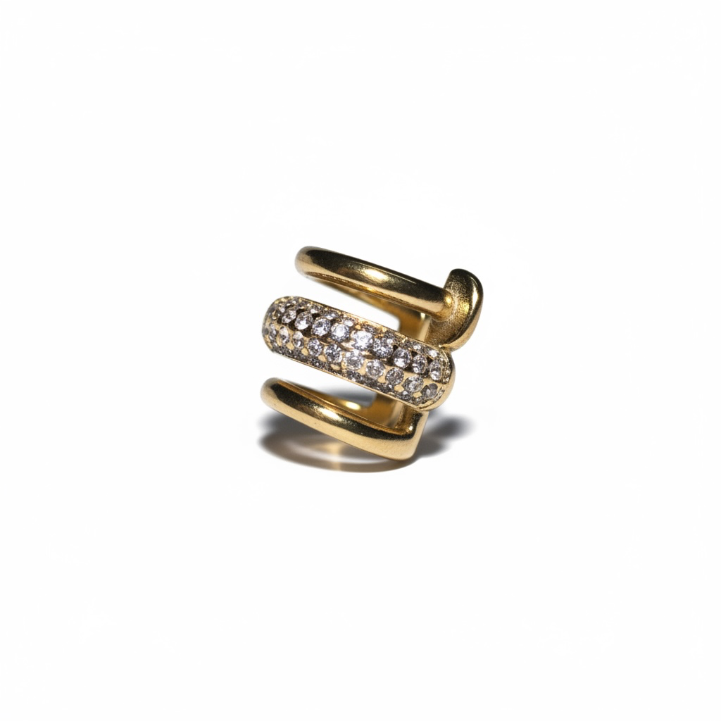 Pave Nail Ear Cuff