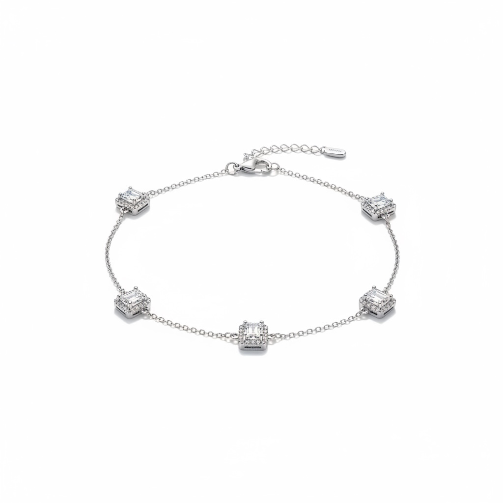 CZ Emerald Anklet