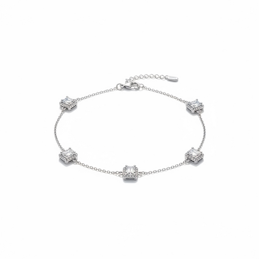 CZ Emerald Anklet