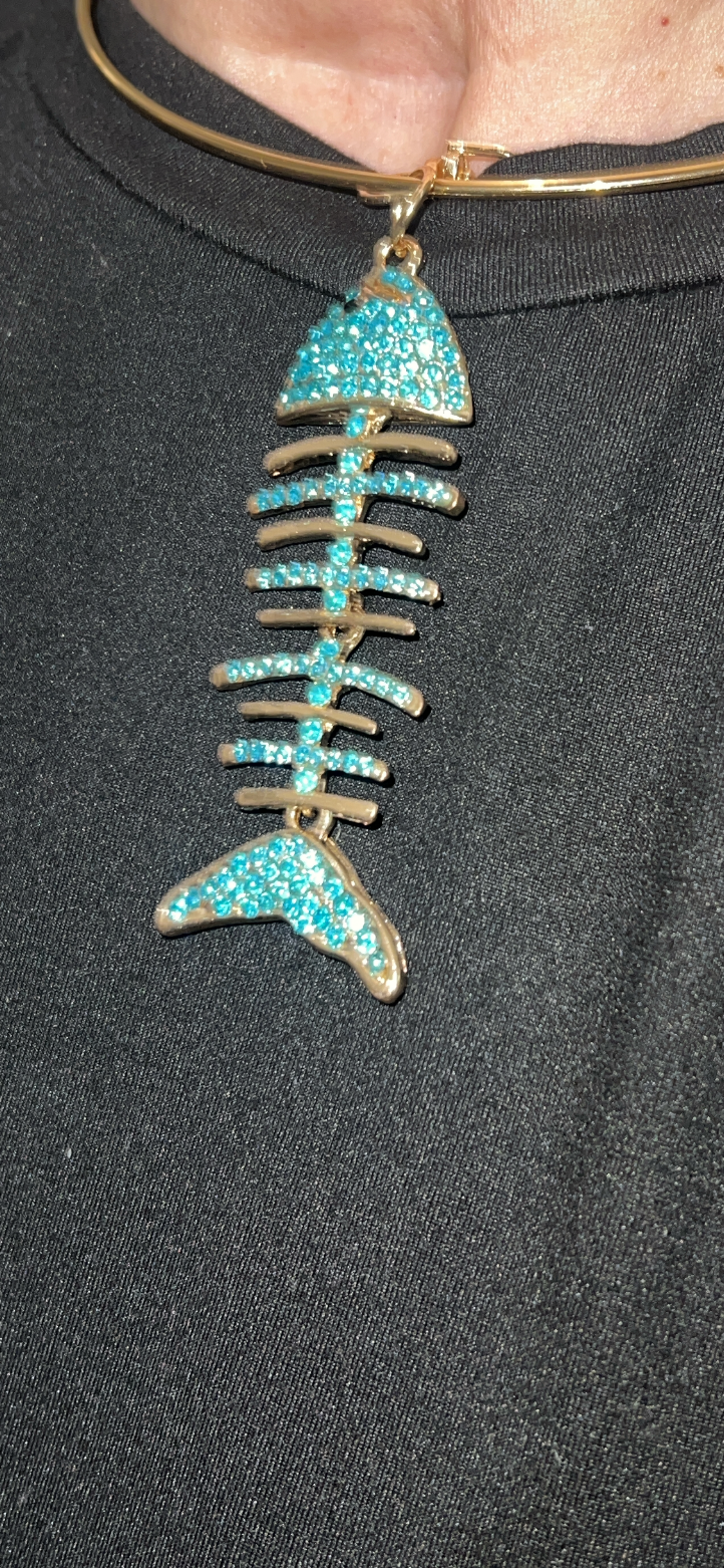 Jumbo Rhinestone Fish Charm