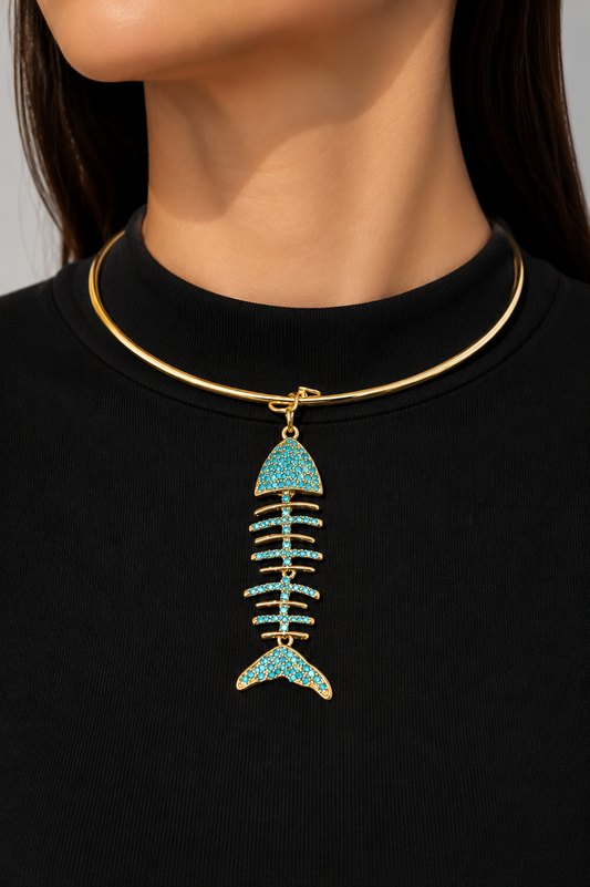 Jumbo Rhinestone Fish Charm