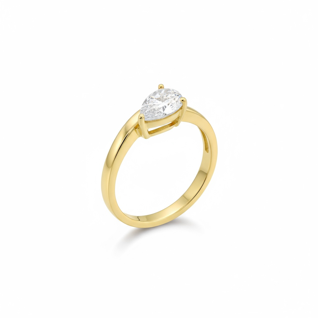 Pear pinky ring