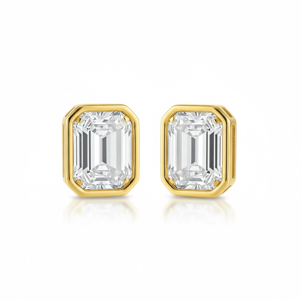 Small emerald studs