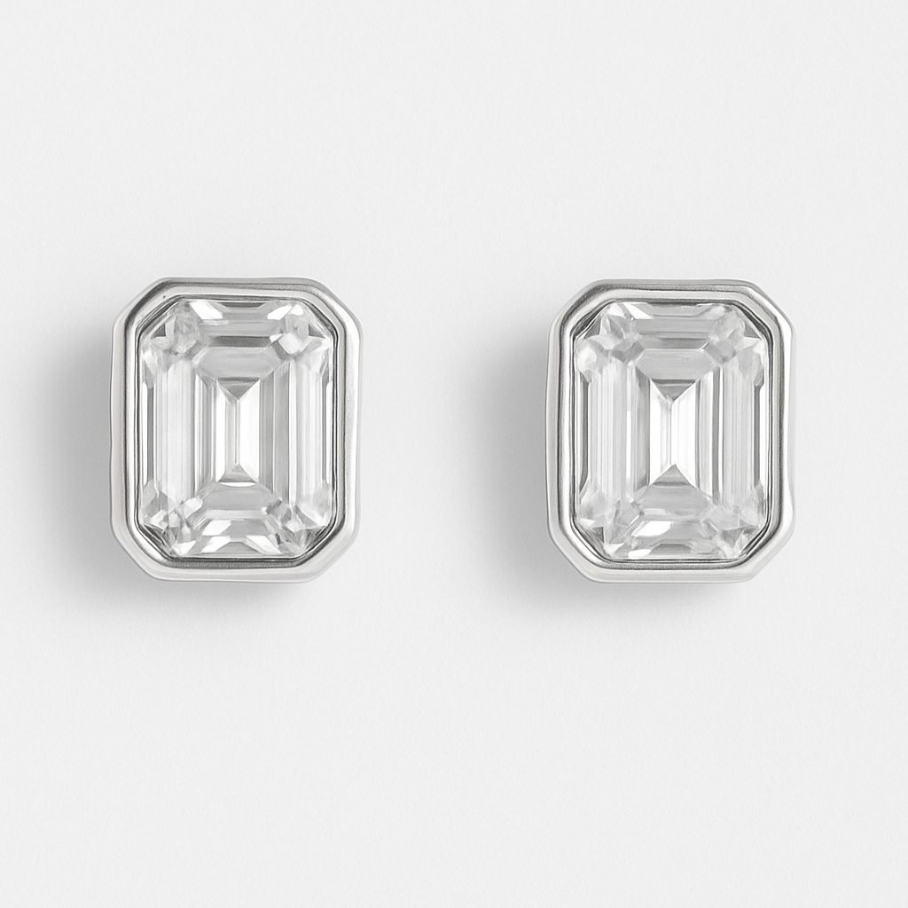 Small emerald studs