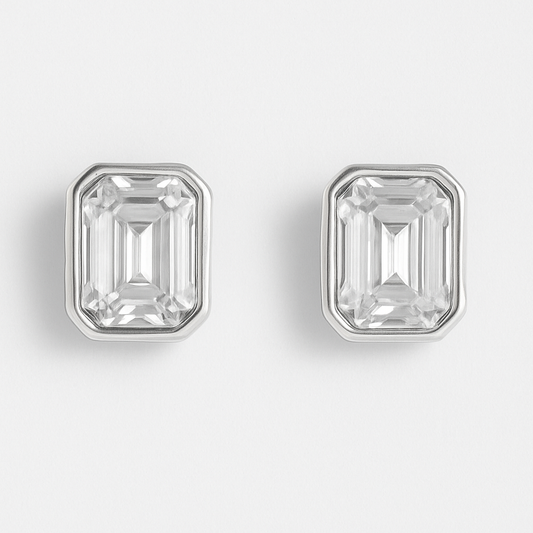 Small emerald studs