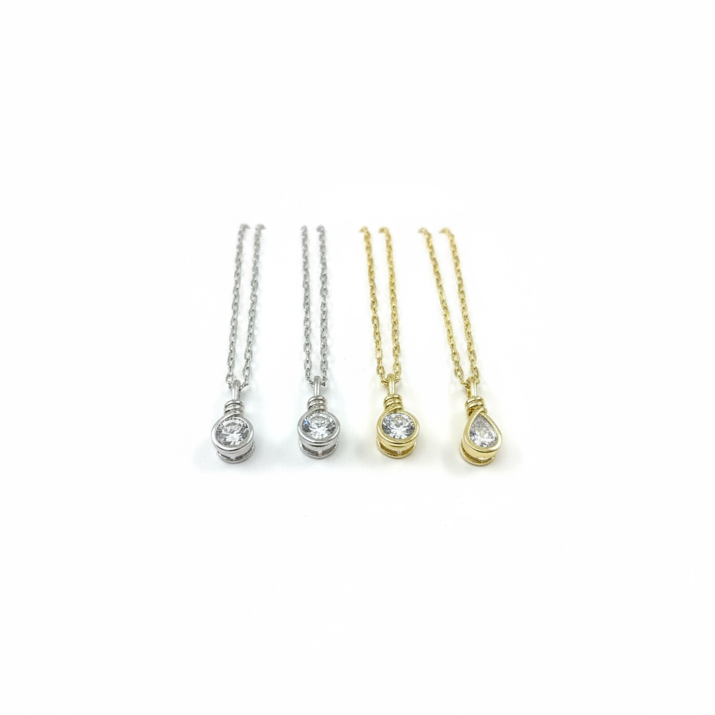 CZ Knot necklaces