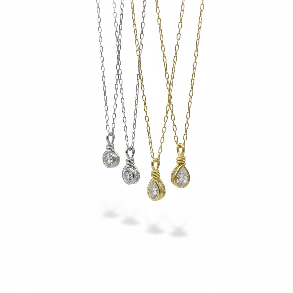 CZ Knot necklaces