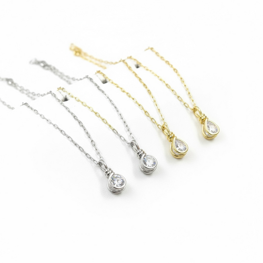 CZ Knot necklaces