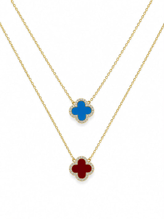Colorful Clover Necklace