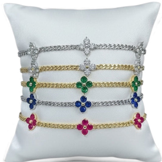 Colored Flower Bracelet