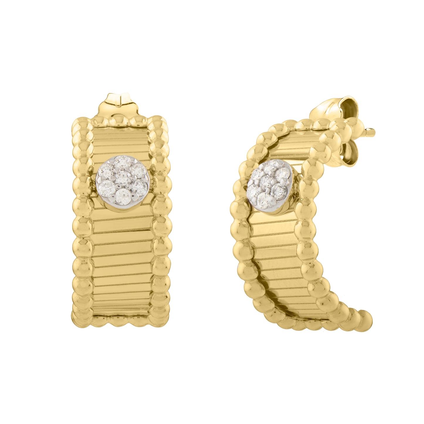 Half Moon Diamond Earring